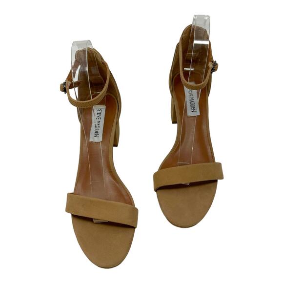 Steve Madden Irenee Tan Suede Block Heel Sandals Size 6.5 - Picture 6 of 8